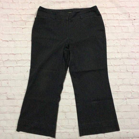 Lane Bryant Charcoal Gray Flat Front Dress Pants - Size 18 - Picture 1 of 9